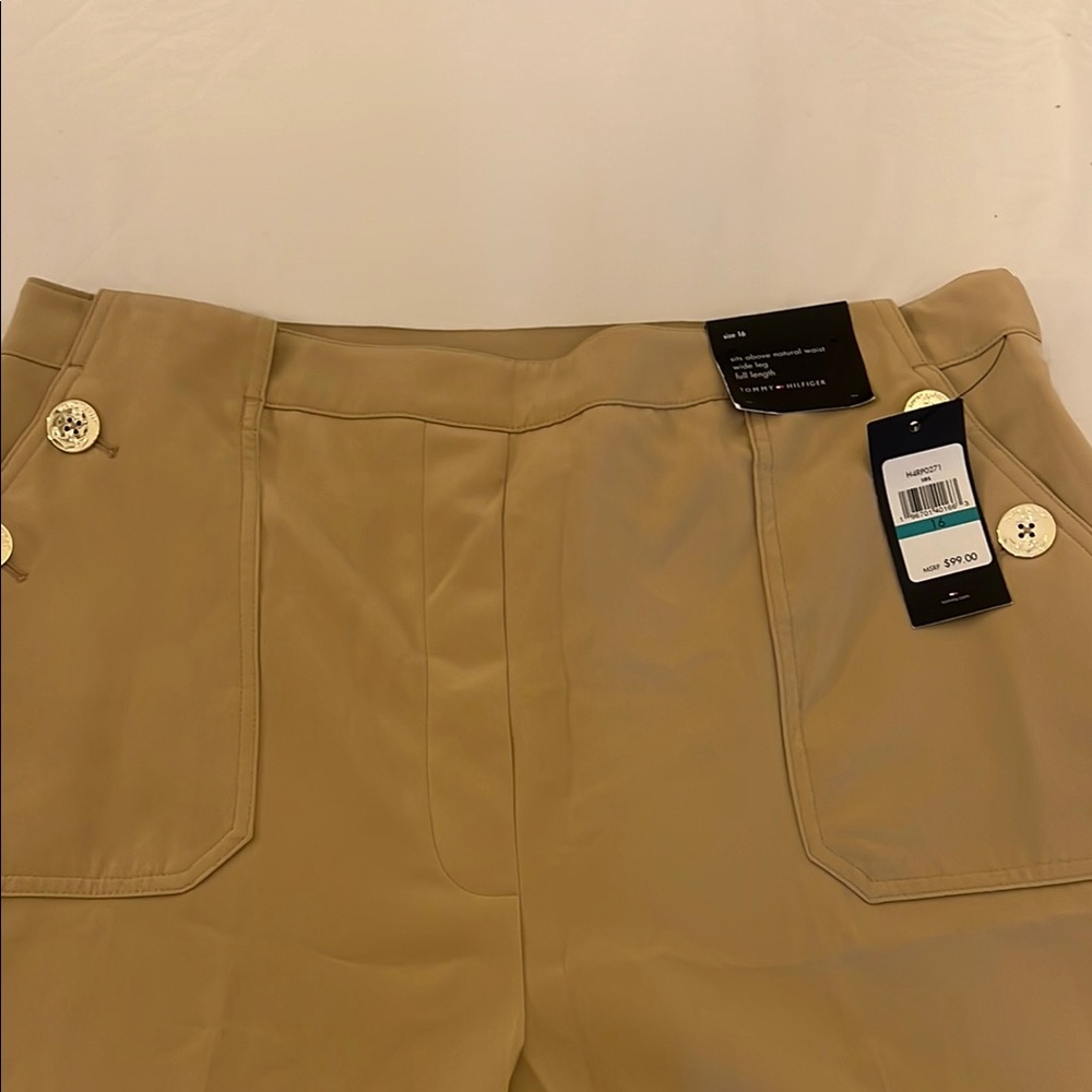 Tommy Hilfiger Beige Wide-Leg Pants